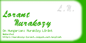 lorant murakozy business card