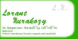 lorant murakozy business card